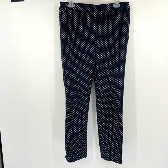 Talbots Chatham Ankle Pants Polka Dots | Side Zip Size: 2 | Color: Blue & White - Picture 1 of 12